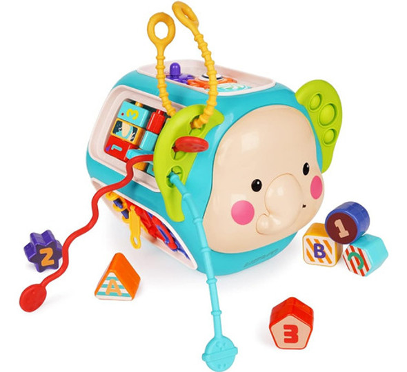 Iwutefet 10 En 1 Activity Cube Montessori Toy - Clasificador 0