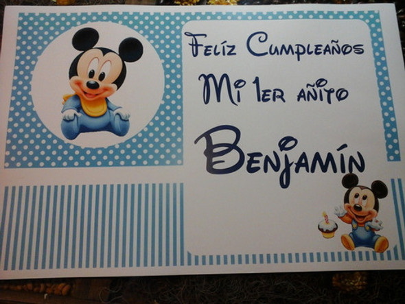 Mickey  Bebe Kit Cumple Impreso Y Cortado 0