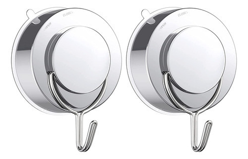Ganchos De Metal Colgadores De Ventosa, Pack 2u. Plateado 0