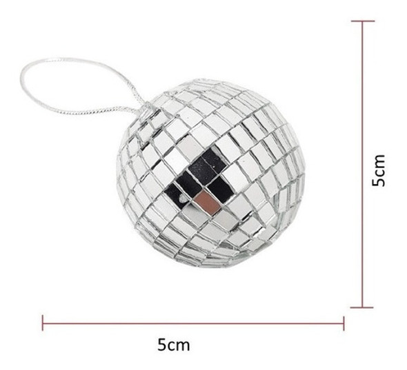 6 Bolas Natal Espelho Bolas Xmas Disco Espelho Vidro Bol5cm 1