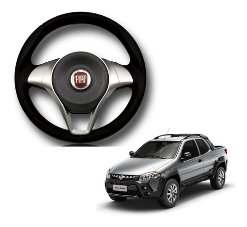 Volante Esportivo Fiat Strada 05 06 07 08 09 10 11  Com Cubo 0