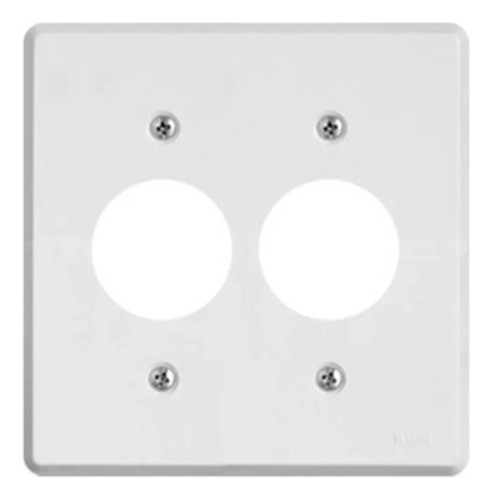 Kit 3 Placas 4x4 Para 2 Tomadas Redonda Fame Gris 0