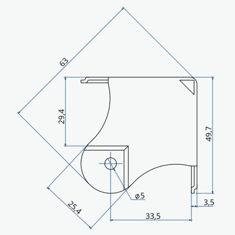 Kit 8 Canto Quadrado Santo Angelo S14 Gr Rebaixo Zinco Case 1