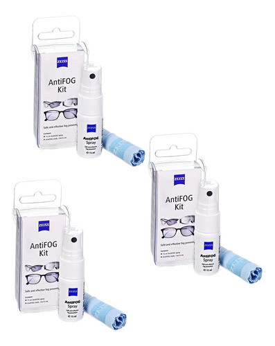 3 Kit Zeiss Antifog Brasil Flanela Limpa Lentes Câmera Óculo 0