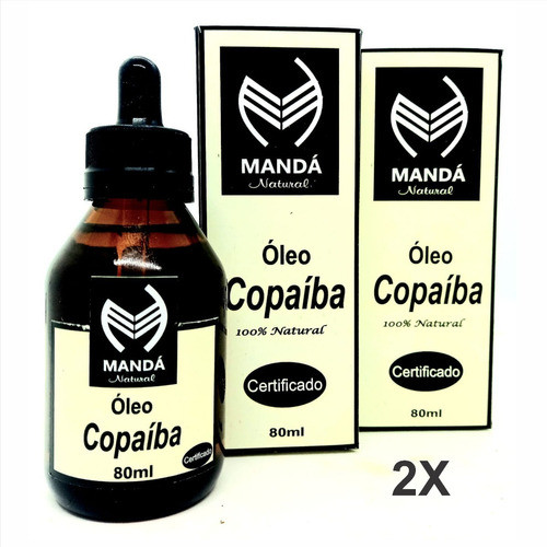 Kit 2 Óleos De Copaíba 100% Puro 80ml Laudo Certificado 0