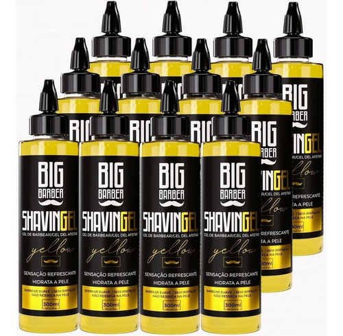Shaving Gel Barbear Bisnaga Big Barber Yellow Caixa 12 Unids 0