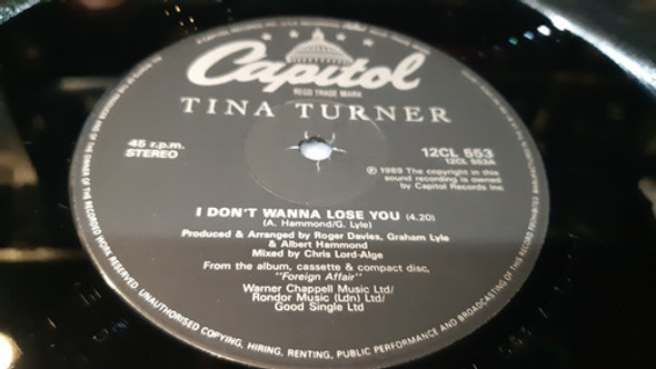 Tina Turner I Don't Wanna Lose You Vinilo Maxi Uk 1989 1