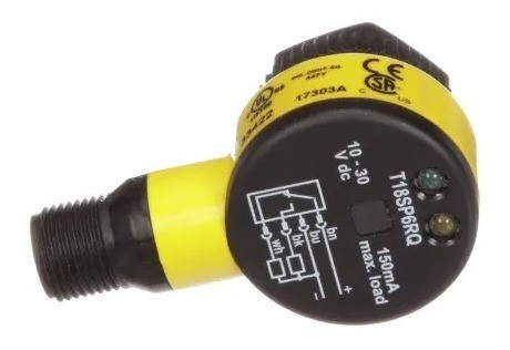 Sensor Fotoelétrico Banner Receptor T18sp6rq 10-30vdc 1