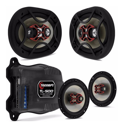 Kit 4 Auto Falante Bravox 6x9 + 6 Pol + Modulo Tl500 Taramps 0