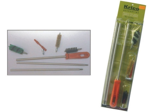 Kit De Limpieza  Baqueta Arma Corta Calibre 40 C/3 Cepillos 1