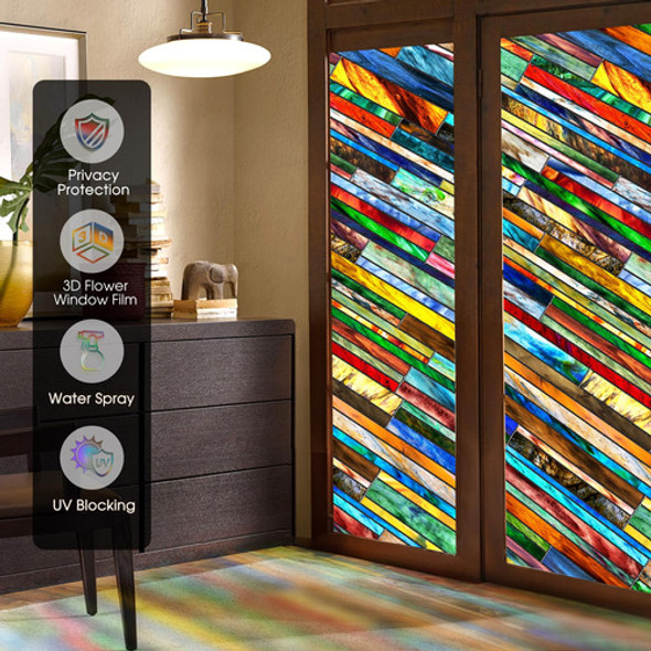 Vinilo Para Privacidad Tipo Vitrales En 3d 43cm X 100cm 1 Vinilo Para Privacidad Tipo Vitrales En 3d 43cm X 100cm 1