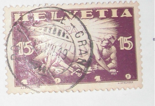 Selo Antigo Helvetia  - 1919 0