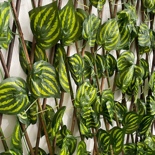Treliça Gradil Cerca Painel Em Madeira Com Hera Decoração 2m 0