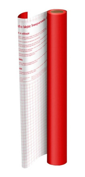 Papel Adesivo Impermeavel Vinilico Lavável Vermelho 5m 0