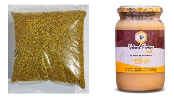 Polen De Abeja 1 Kg + Frasco De Miel 500 Grs 100% Natural 0 Polen De Abeja 1 Kg + Frasco De Miel 500 Grs 100% Natural 0