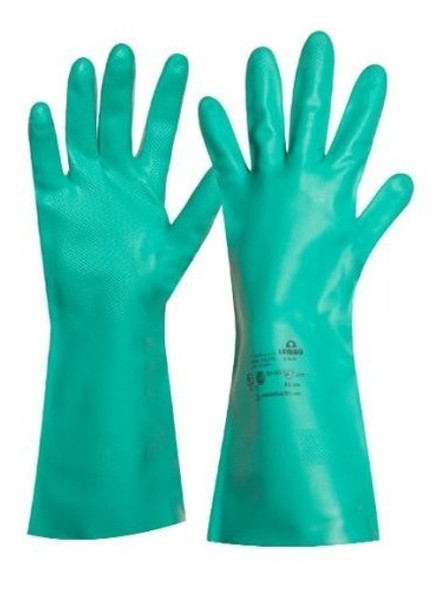 Guante Acrilo Nitrilo Verde Talle 8 0