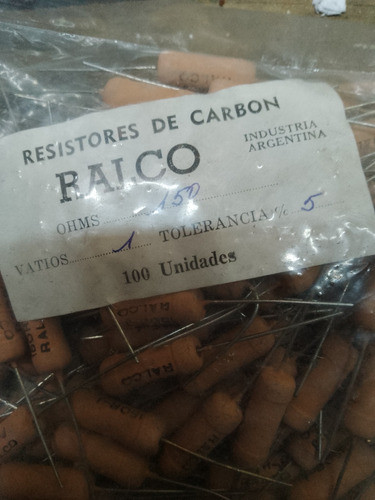 150 Ohms X 1 Watts Resistencia Ralco Bolsa Con 100 1