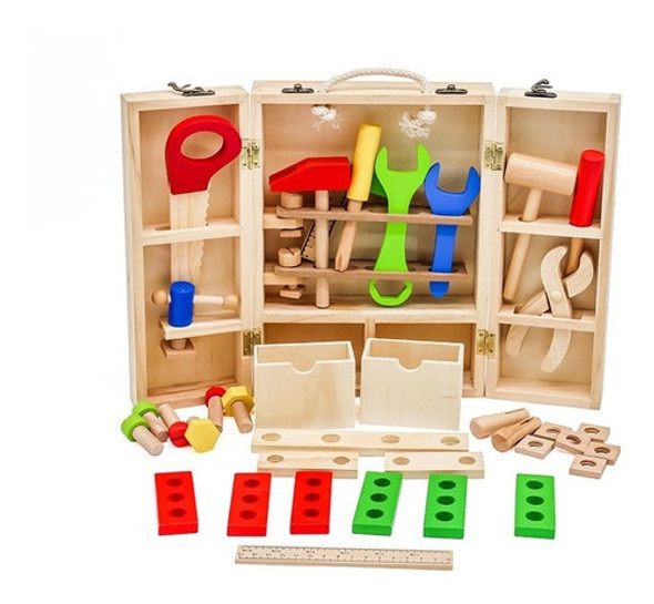 Juego De Carpintería En Madera Para Niños / Juguete 0