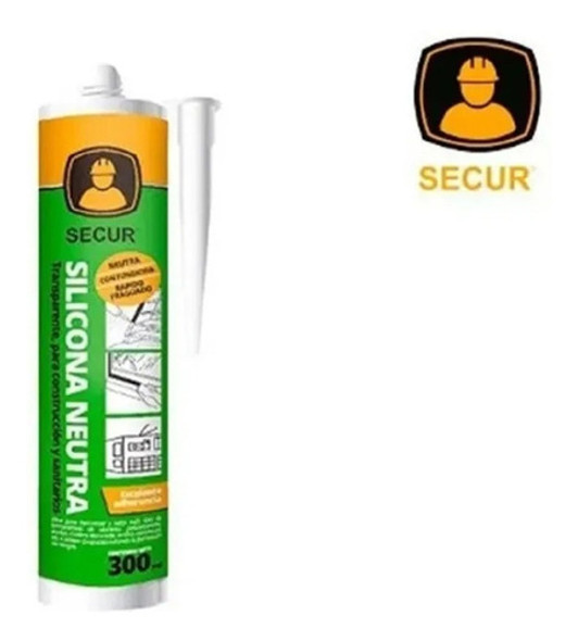 Silicona Transparente O Blanca Neutra X 24 Uni Secur - Tyt 0 Silicona Transparente O Blanca Neutra X 24 Uni Secur - Tyt 0
