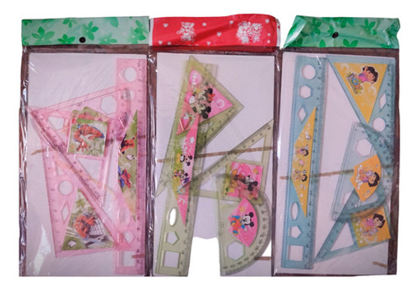 Juego De Geometría 4 Piezas X 20 Unidades Ideal Sorpresitas 1