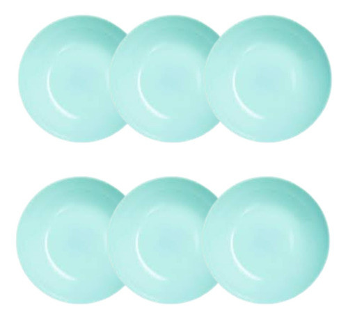 Plato Hondo Diwali Luminarc Turquesa 21cm X 6 Unidades 1