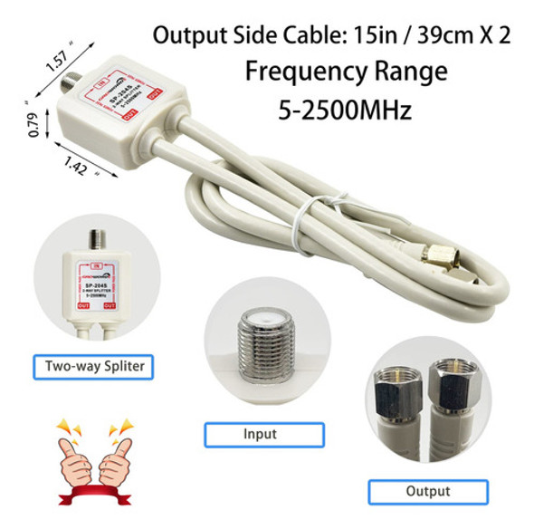 Groword Divisor De Satlite De 5 A 2500 Mhz, Divisor Catv De 1 Groword Divisor De Satlite De 5 A 2500 Mhz, Divisor Catv De 1