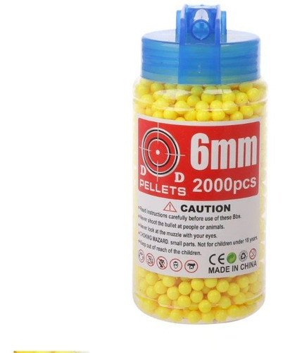 Munição Airsoft Bbs  0.12 G 6 Mm Com 2000 Bolinhas 0