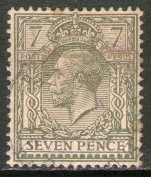 Reino Unido Sello Usado De 7 P. Rey George 5° Años 1912-13 0