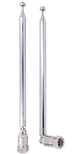 Fancasee (paquete De 2) Antena Fm Telescopica De 75 Ohmios 0