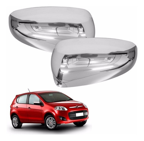 Par Aplique Cromado Capa Retrovisor Fiat Mobi 2017 0