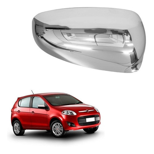 Par Aplique Cromado Capa Retrovisor Fiat Mobi 2017 1