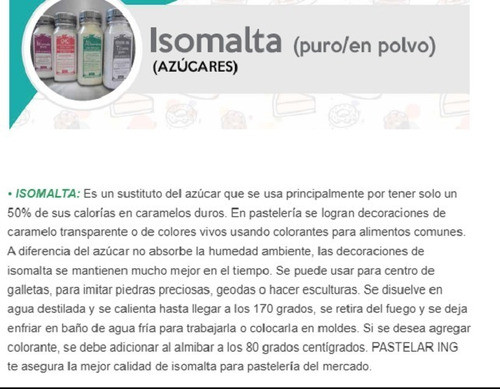 Isomalta Polvo Pastelar X 120 Grs 1