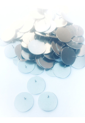 100 Bases Pin Redondo 20mm Niquelado + Snaps De Silicona 0