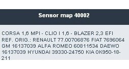 Sensor Map Fispa Corsa Clio I - Blazer 7700706876 40002 1