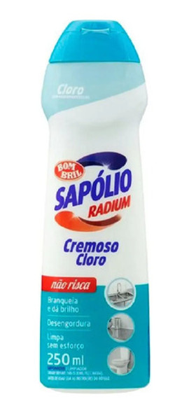 Kit 12 Sapólio Radium Cremoso Com Cloro Não Risca 250ml Cada 1 Kit 12 Sapólio Radium Cremoso Com Cloro Não Risca 250ml Cada 1