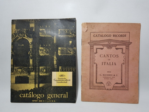 Antiguos Catálogos Discos Pasta 1930 / 40 Ricordi Mag 58518 0