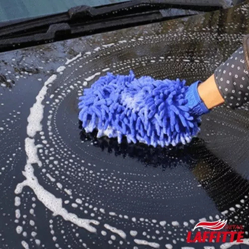 Kit Limpieza Auto Lafitte Manopla Paño Cepillo Pad Esponja 1