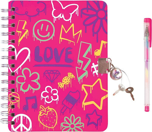 Diario Intimo Graffiti. Incluye Lapicera. Make It Real. Mpuy 0