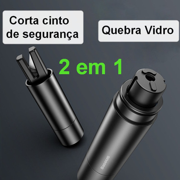 Martelo Emergência Quebra Vidro E Corta Cinto Carro 2 Em 1 1