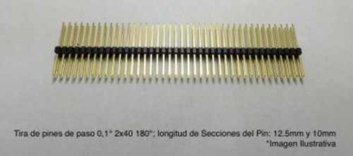 Tira Pines Macho 2x40 Fracc180º 2.54 Largo 25mm Medi Itytarg 0