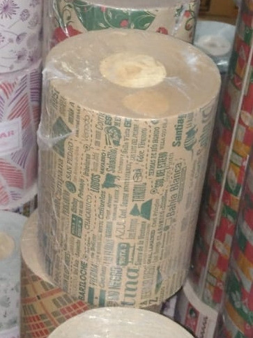 Bobina Papel De Regalo 20cm X 160m Fondo Bco/kraft 1