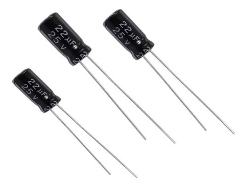 Capacitor 22 Uf 22uf 25 V Electrolitico Radial Pack X 10 0