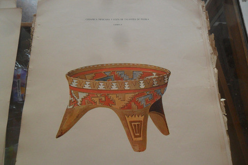 Vaso Religioso Charnay Volcan  Ceramica Mexico Lamina 0