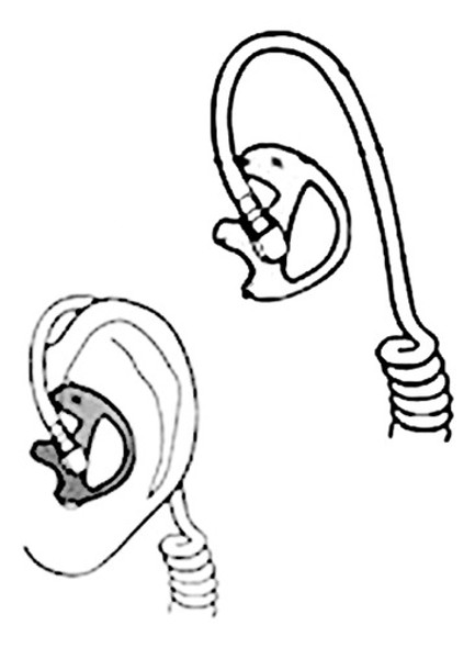 Kit 2 Pares Molde Ouvido P/ Fone Acústico Baofeng Motorola 1