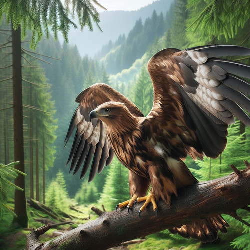 Obra De Arte Digital Águila 50x50cm Pieza Única 0