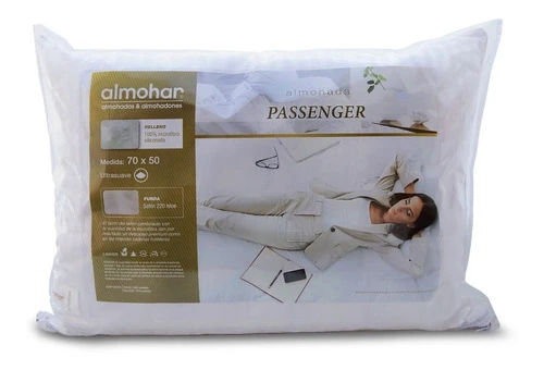 Almohada Passenger 70x50 Calidad Hotelería Satén Microfibra 0