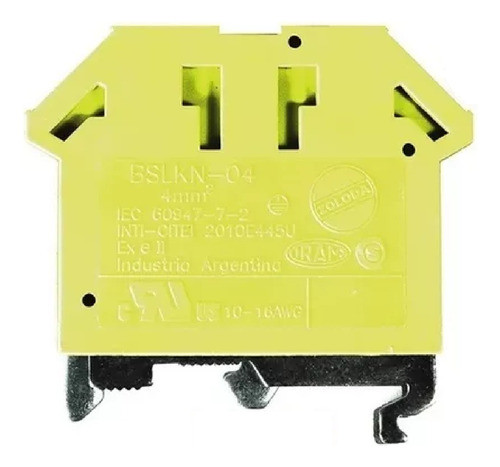 Borne De Paso Riel Din Tierra Bslkn-04 Mm Zoloda X 10 U. 0