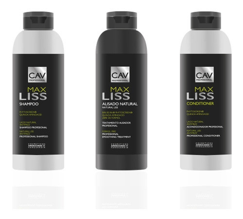 Kit Alisado Profesional Max Liss Cav Sin Formol 400ml C/u 0