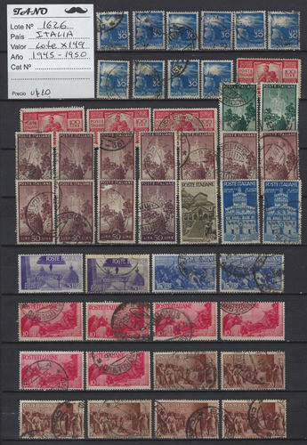 Lote1626 Italia Lote X 149 Sellos Años 1945-1950 Ver 0