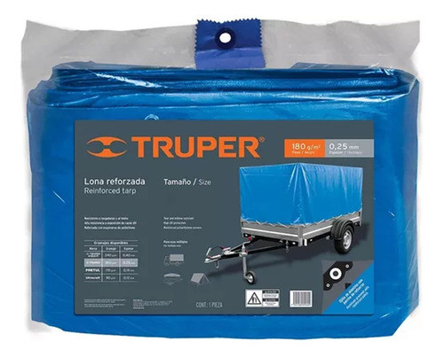 Lona Reforzada Azul 4x5m Truper S A 0